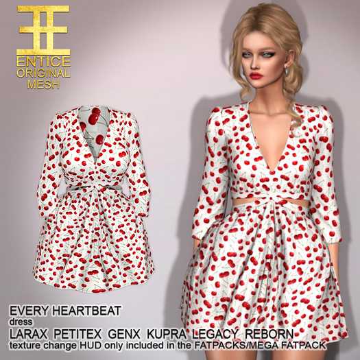 Entice - Every Heartbeat Dress - Prints - Cherries