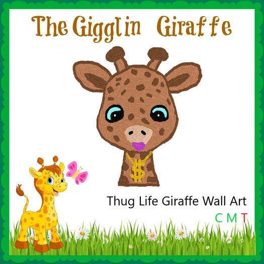 Thug Life Giraffe Wall Art