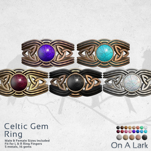 *OAL* Celtic Gem Ring