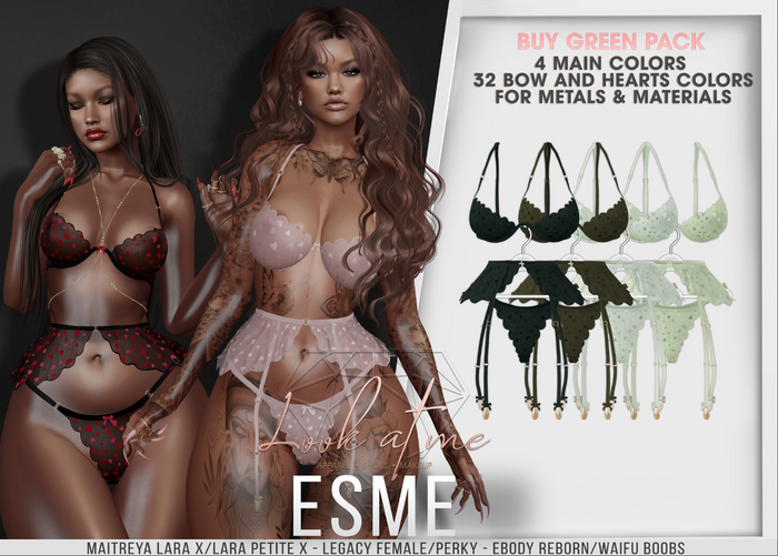 ICHULY - Esme : Lingerie - Green Pack