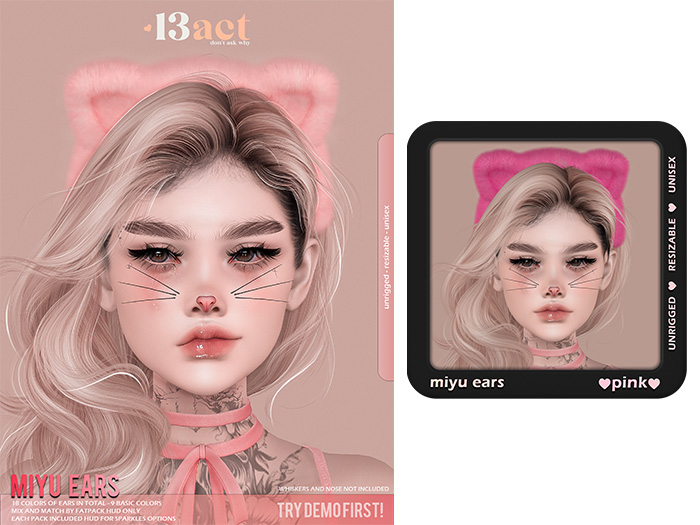 13ACT -  Miyu Ears  - Pink