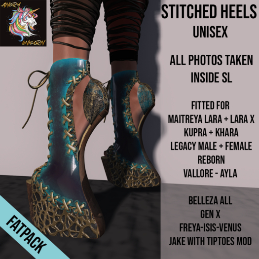 UPDATED - Angry Unicorn - Stitched Heels Fatpack