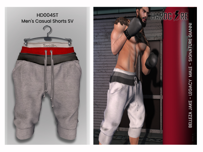 :: HARDCORE :: (HD004ST) Men's Casual Shorts SV
