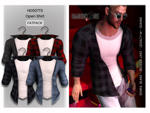 :: HARDCORE :: (HD007TS) Men's Open Shirt - Fatpack