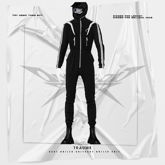 [Traume] Kart Boiler suit Black