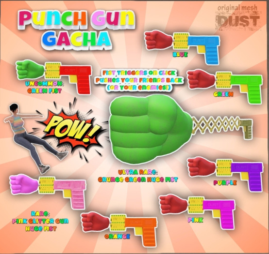 1 DUST: Punch Gun - Pink Glitter RARE