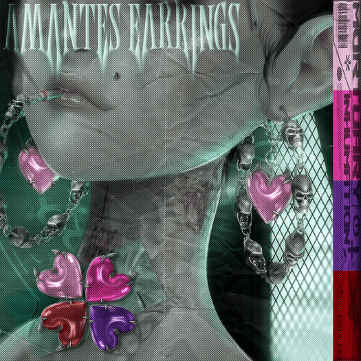 .:INHUMATION:. Amantes Earrings Ruby Set