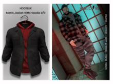 :: HARDCORE :: (HD008JK) Men's Jacket with Hoodie B/R