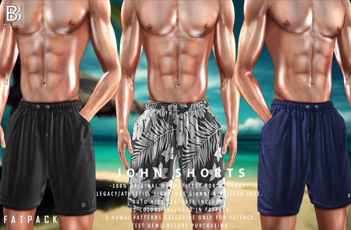 [BB] John shorts - FATPACK