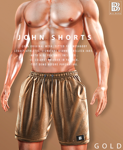 [BB] John shorts - Gold
