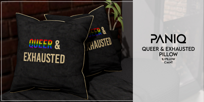 PANIQ - Queer & Exhausted Pillow