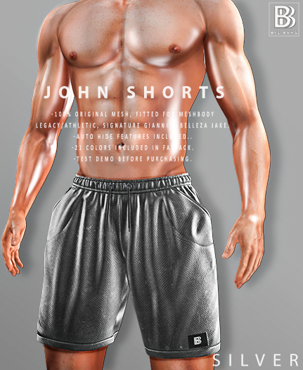 [BB] John shorts - Silver