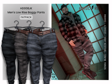 :: HARDCORE :: (HD010PS) Men's Low Rise Baggy Pants - Fatpack