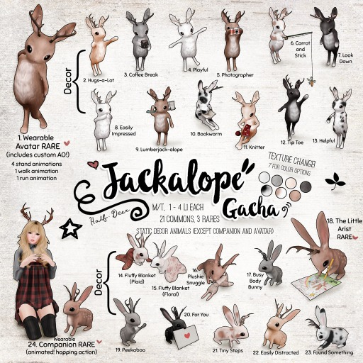 +Half-Deer+ Jackalope - Avatar + AO RARE