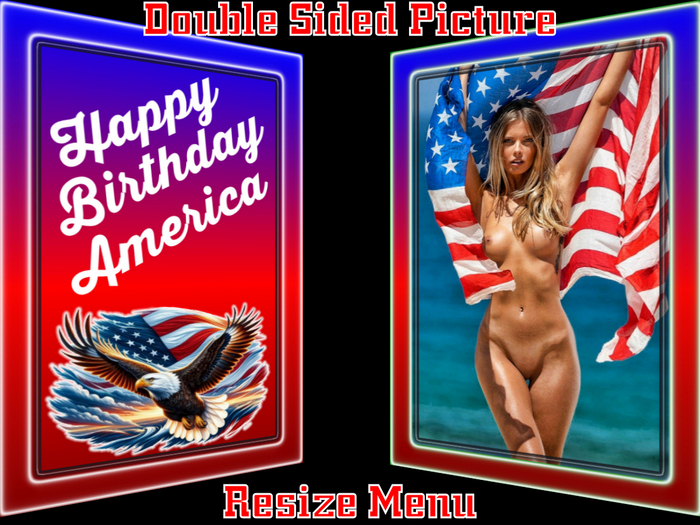 * ~~ HAPPY BIRTHDAY AMERICA  2 - Double Sided + Resize Menu