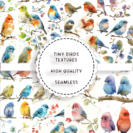 SATO -  Tiny Birds Seamless Texture patterns