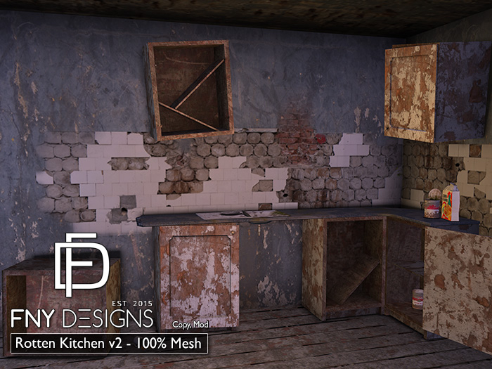 :FNY: Designs - Rotten Kitchen v2 - 100% Mesh + Food Decor