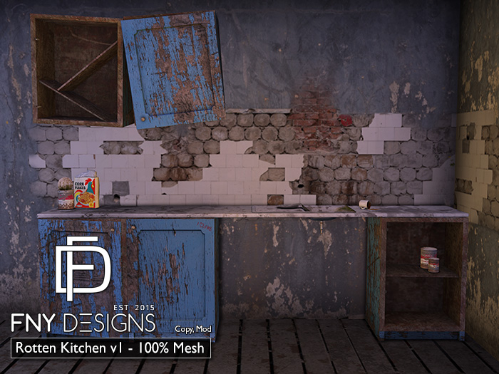 :FNY: Designs - Rotten Kitchen v1 - 100% Mesh + Food Decor