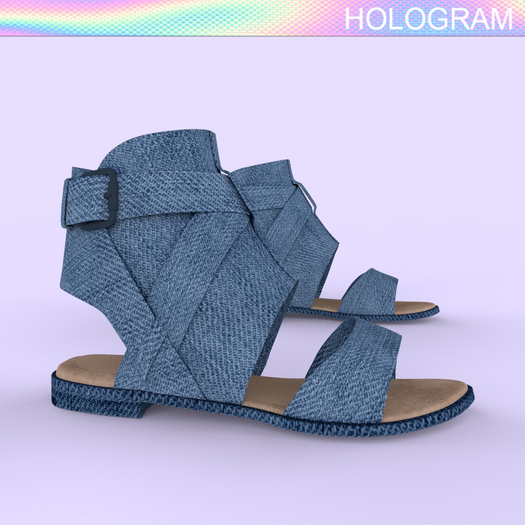Denim Ankle Sandals