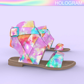 Watercolor Ankle Sandals