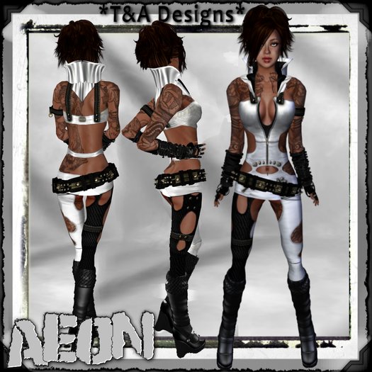*T&A Designs* Aeon outfit belt and boots *TD* WHITE