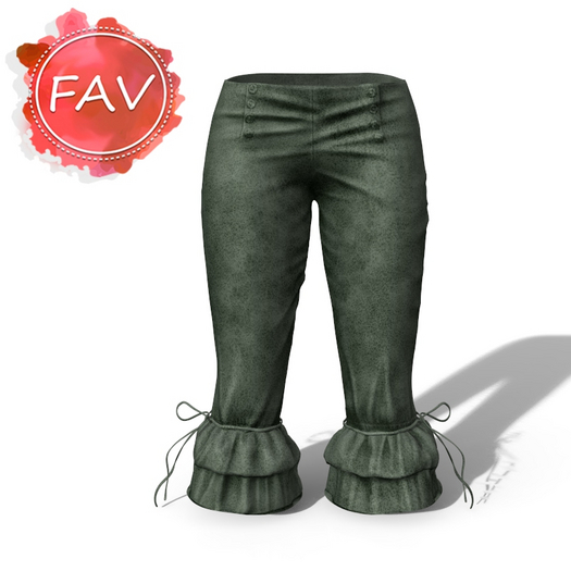 Olive Ruffle Capri