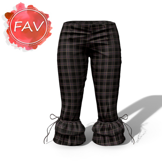 Plaid Ruffle Capri