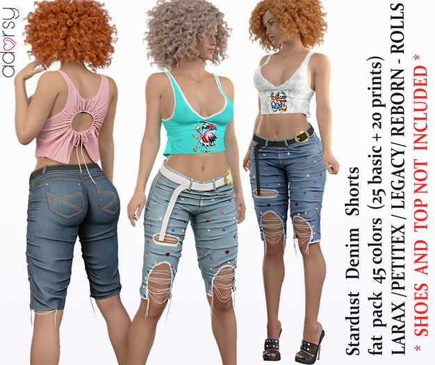 adorsy - Stardust Denim Pants Fatpack - Lara X/Legacy/Lara Petite X/Reborn-Juicy