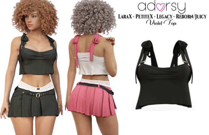adorsy - Violet Top Black - Lara X/Legacy/Lara Petite X/Reborn-Juicy