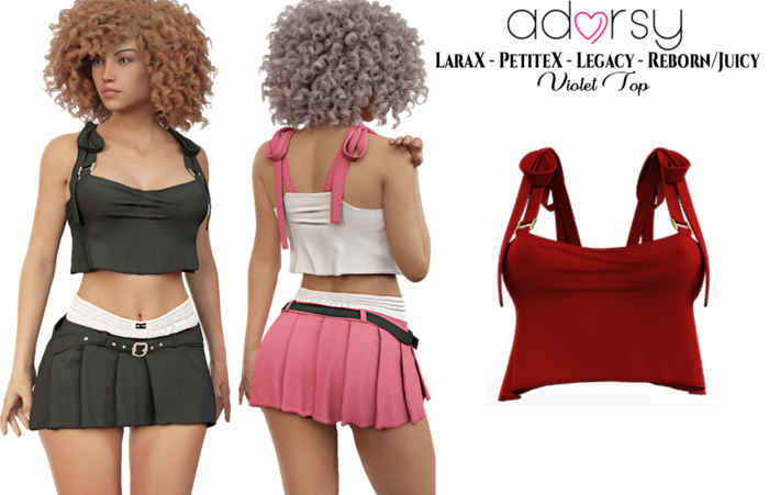 adorsy - Violet Top Deep Red - Lara X/Legacy/Lara Petite X/Reborn-Juicy