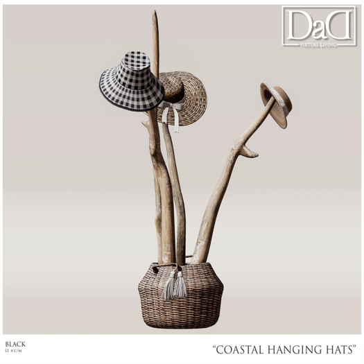 DaD - Coastal Hanging Hats - Black V.1.0