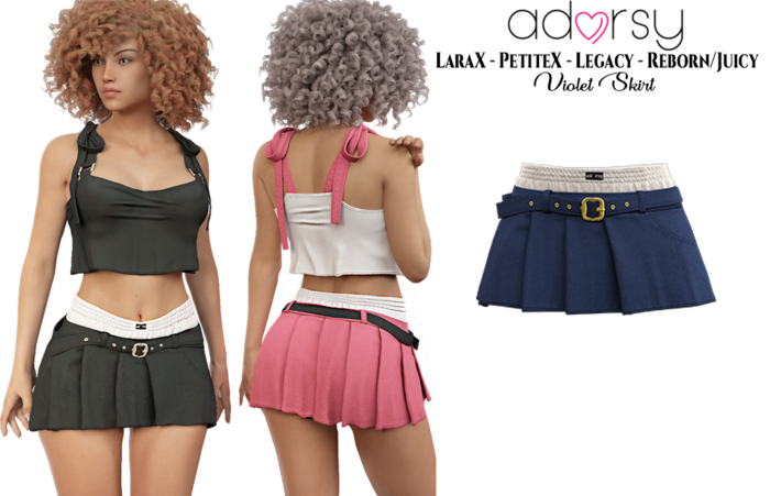 adorsy - Violet Skirt Blue - Lara X/Legacy/Lara Petite X/Reborn-Juicy