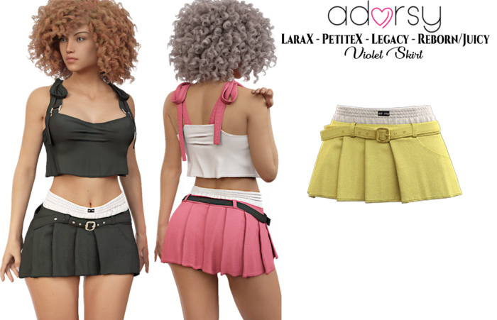 adorsy - Violet Skirt Yellow - Lara X/Legacy/Lara Petite X/Reborn-Juicy
