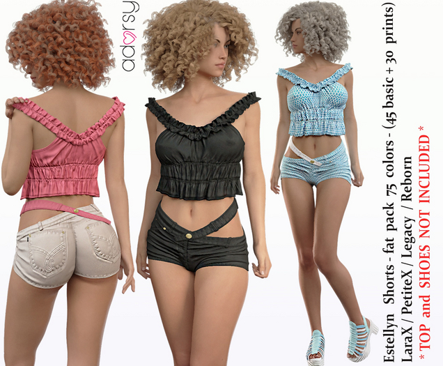 adorsy - Estellyn Shorts Fatpack - LaraX/Legacy/PetiteX/Reborn