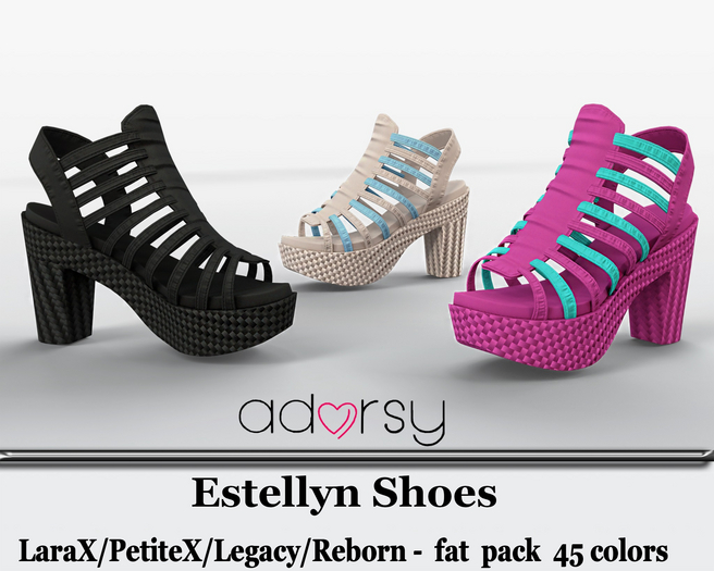 adorsy - Estellyn Shoes Fatpack - Lara X/Legacy/PetiteX/Reborn