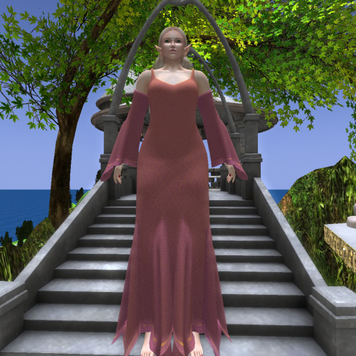 Gold Velvet Elven Dress