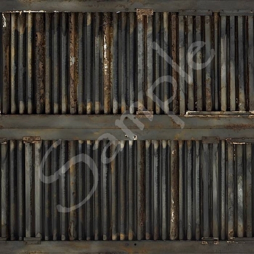 Rusted metal Plate 3 FULL PERMS