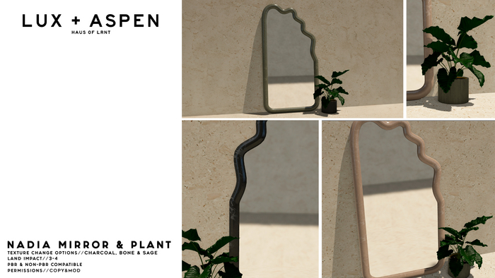 LUX + ASPEN // Nadia Mirror & Plant