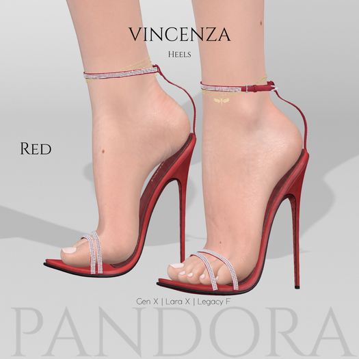 -PANDORA- Vincenza Heels  - Red