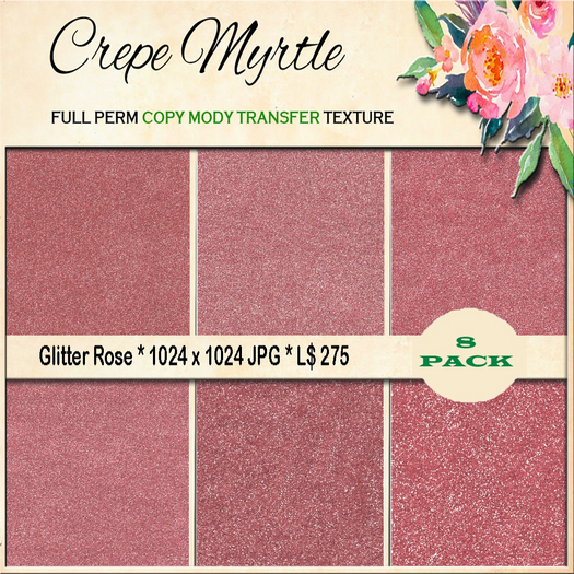 Crepe Myrtle Glitter Rose