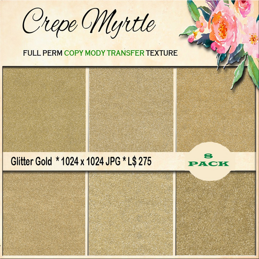 Crepe Myrtle Glitter Gold