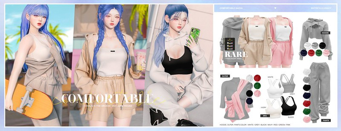 Cheezu. Comfortable Outfit Pack RARE