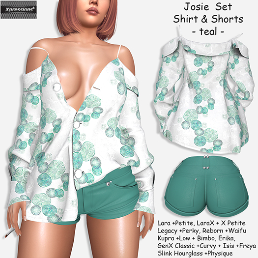 [Xprs] - Josie Set Teal (LaraX included)