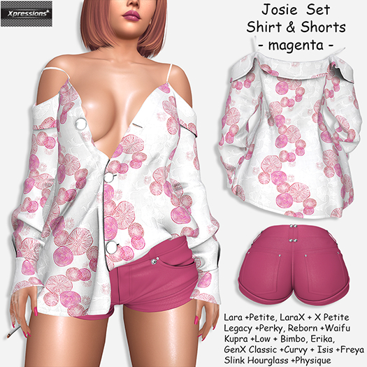 [Xprs] - Josie Set Magenta  (LaraX included)