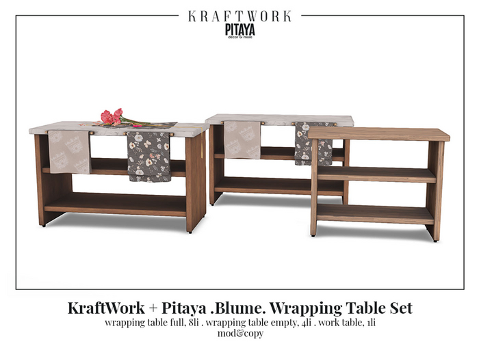 KraftWork+Pitaya .Blume. Wrapping Table Set (Add Me)