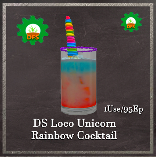 DFS DS Loco Unicorn Rainbow Cocktail Textur