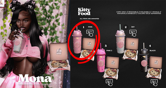 MONA - Kitty Food - Pink (Unpack)
