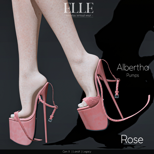 [ELLE]  Albertha Pumps -Rose
