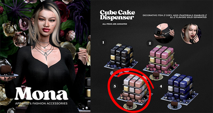 MONA - Cube Cake - White FIX (Unpack)