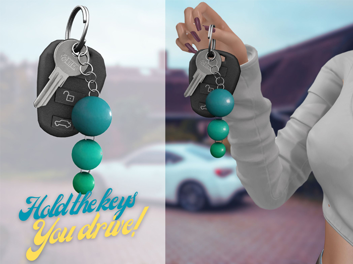 Sirengraph - keychain with car keys - 6 colors - with hold pose